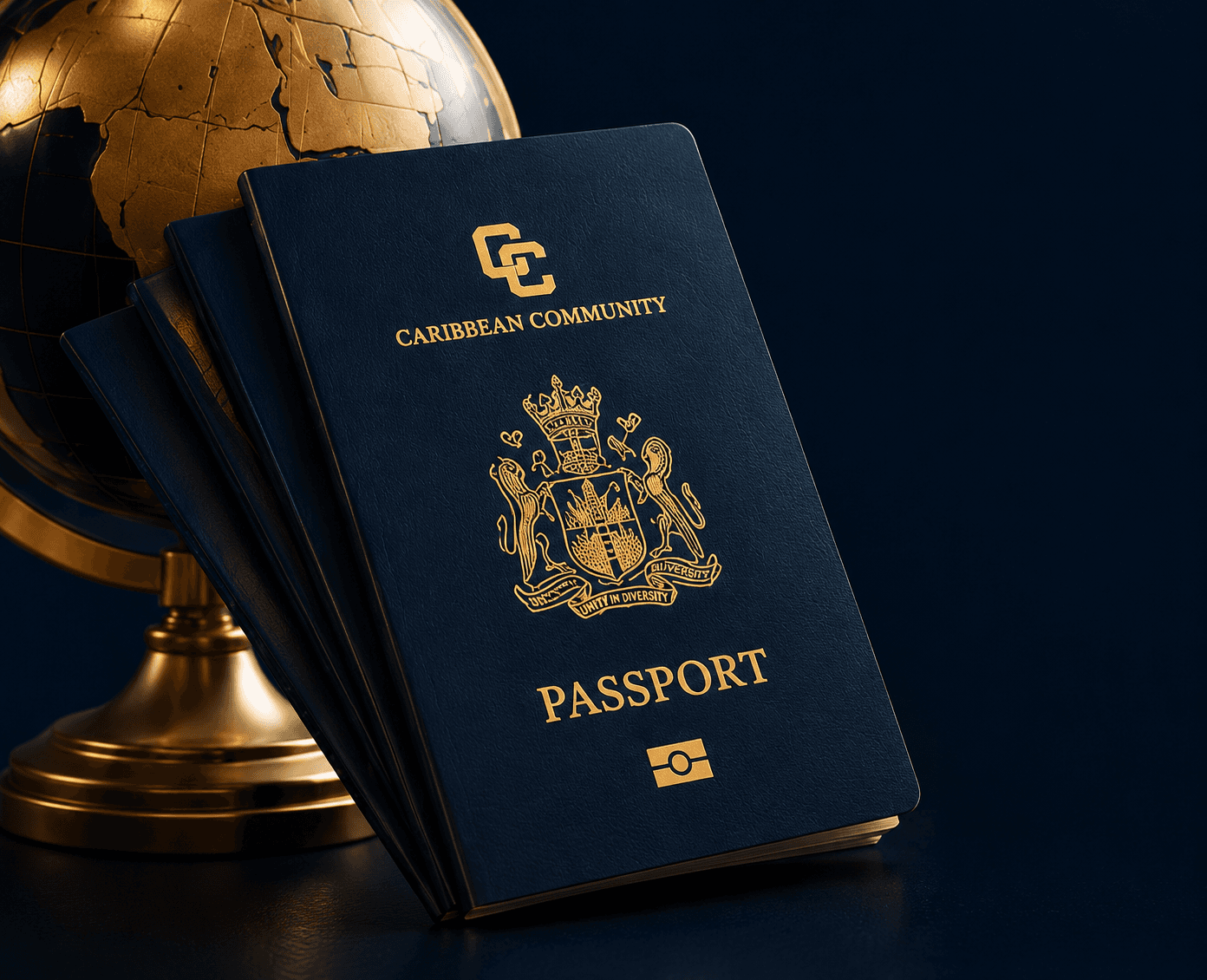 Passport and globe representing citizenship by investment pathways