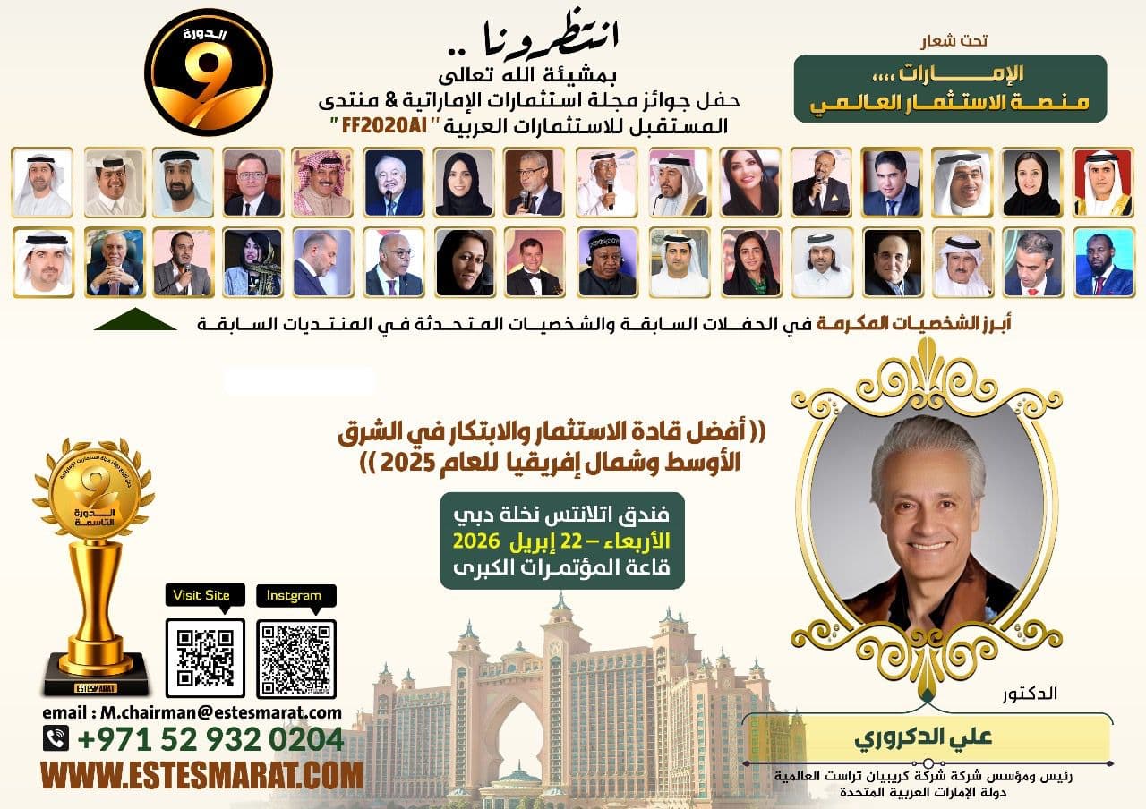 Dr. Aly El Dakroury Recognized Among Top Investment & Innovation Leaders in the Middle East & North Africa 2025